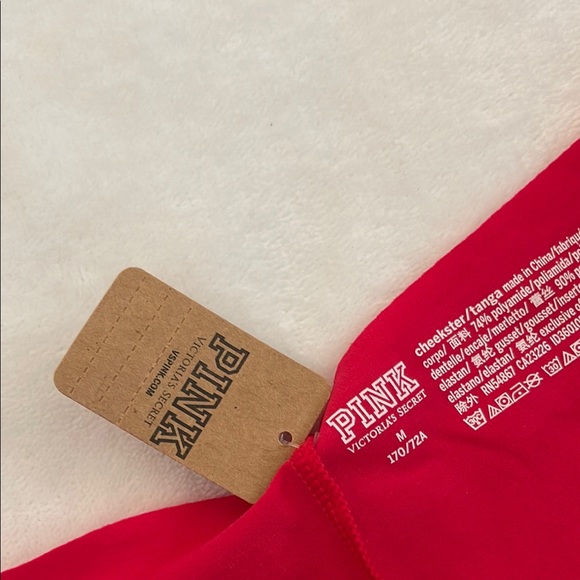 NWT PINK Victoria's Secret | Women’s Red Lace Seamless Panties Size Medium - Picture 5 of 5